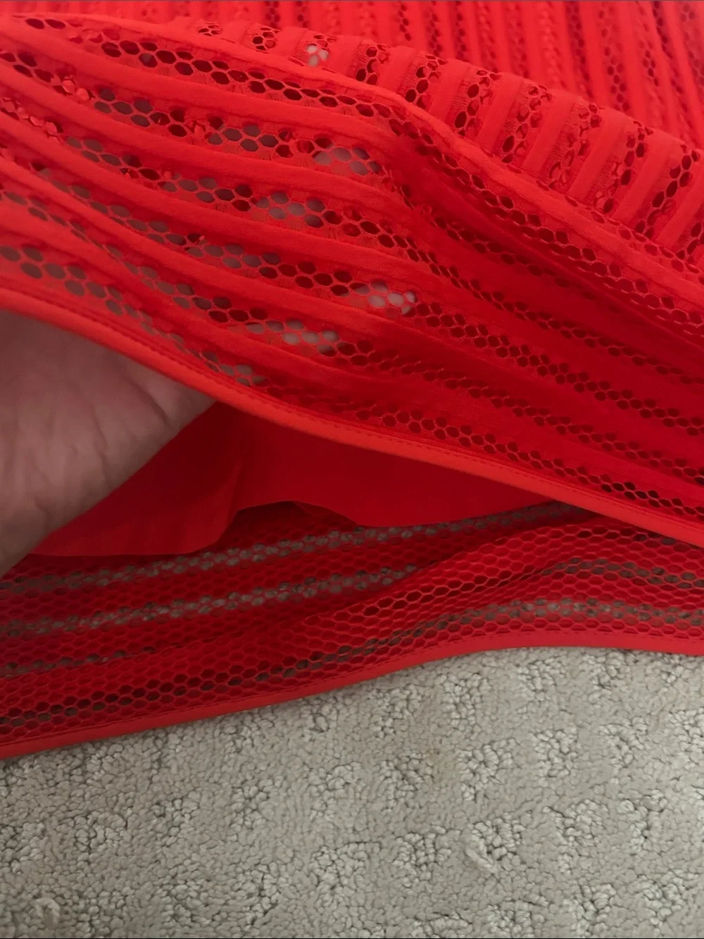J. Crew Red Sleeveless V-Neck Fit-and-Flare Mini Dress - Picture 4 of 5